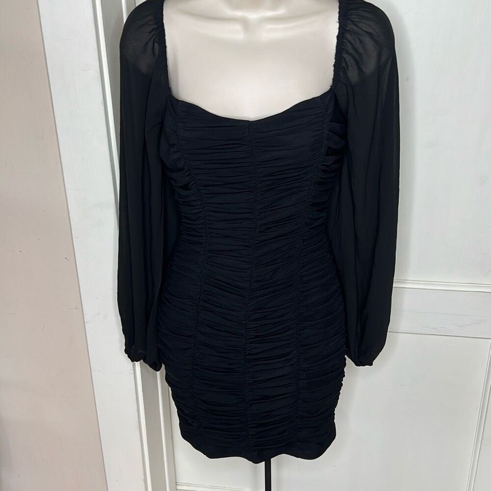 Princess Polly AXEL MINI DRESS BLACK Size 4 Nwot
